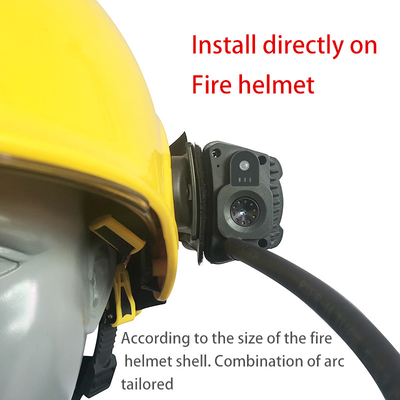 De de Bouwvakkercamera van brandweermanlive video safety helmet camera zet Gasopsporing op