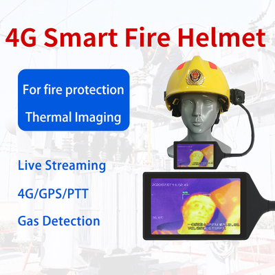 de Camera IP66 van brandbestrijdershelmet mounted video 10 Meters Zichtbare OS Android 8,1