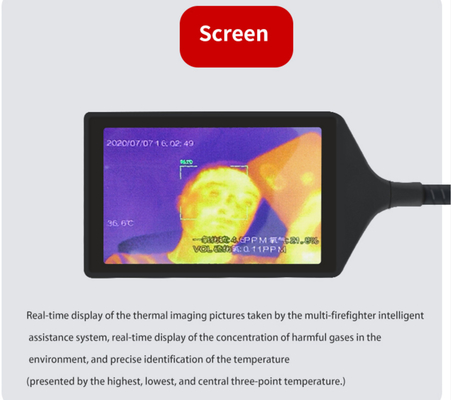 de Camera IP66 van brandbestrijdershelmet mounted video 10 Meters Zichtbare OS Android 8,1