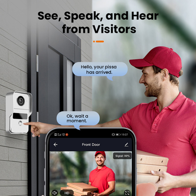 Het draadloze IP van de de Deurtelefoon van WIFI Videosysteem van de Deurbelintercom 1080P telegrafeerde de Visie van de Cameranacht