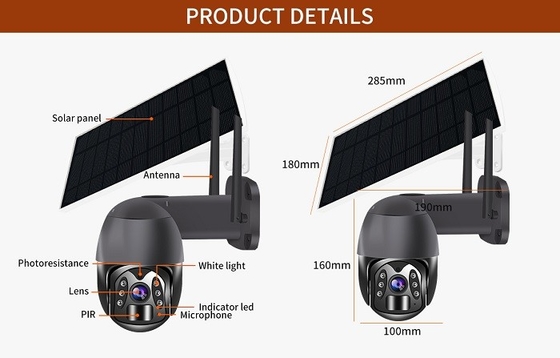 Mini 4G Smart Home Camera Online beveiligingscamera Zonne-opladen ingebouwd in lithiumbatterie