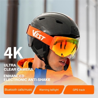 4K High Definition Ski Helmet Camera Anti Shake Bluetooth geluidsreductie
