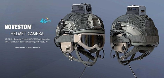 Tactische helmcamera 4K-technologie Combatcamera en Public Affairs