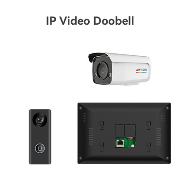 166° Hoek Alle Zwart/Zilver WIFI Video deurbel 8 Maand Stand door H.264 Gecodeerd Format