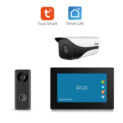 166° Hoek Alle Zwart/Zilver WIFI Video deurbel 8 Maand Stand door H.264 Gecodeerd Format