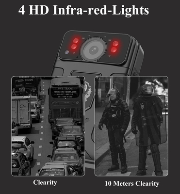 AI Gezichtsherkenning Politie Lichaamscamera's 2 Way Talk Night Vision Android-systeem