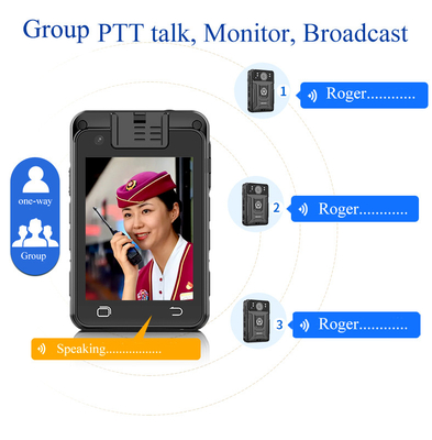 4G LTE AI Gezichtsherkenning bodycam Mensencamera SOS Alarm 2 Way Talk