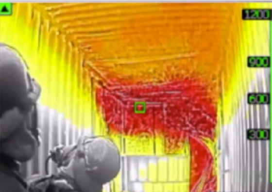 Veiligheidscamera voor brandweer en technische reddingshelmen met thermische beeldsensor