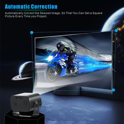 BT 5.0 Bluetooth Mini Draagbare Projector Met Meerdere Hoeken Aanpassing Keystone Correctie En LED Lichtbron Display Chip