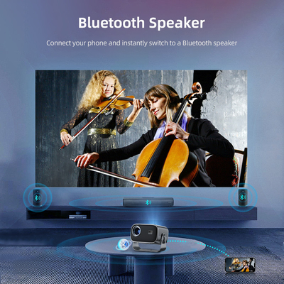 BT 5.0 Bluetooth Mini Draagbare Projector Met Meerdere Hoeken Aanpassing Keystone Correctie En LED Lichtbron Display Chip