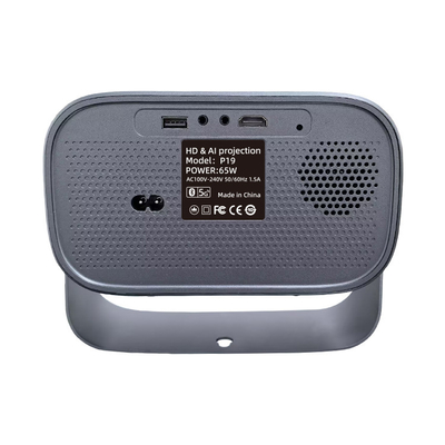 Mini Draagbare Projector met WiFi6 2.4G/5G 802.11a/b/g/n/ac/ax GPU ARM Mali-450 MP2 GPU 720P LCD Projection Technology