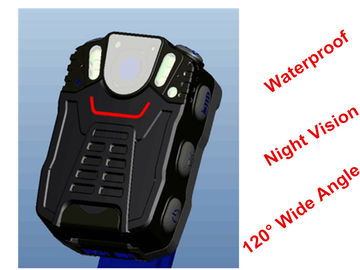 Politieman op batterijen Body Worn Cameras die, Politie Camera's dragen