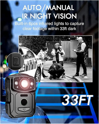 4K-resolutie IP68 Wifi Body-Worn Camera's H.264/H.265 Video Encoding met NFC en Android 10 System