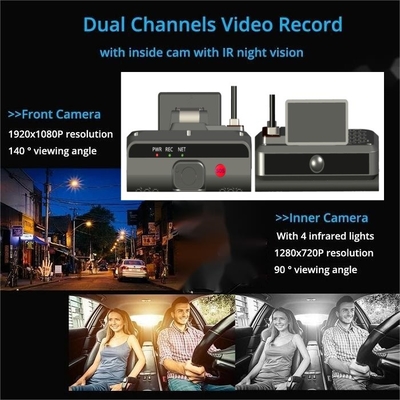 2K HD 4-kanaal AI Dashcam Vehicle DVR blackbox met ADAS DSM 4G SOS GPS