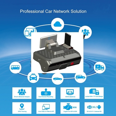 4G Dashboard Dual Camera AI ADAS DMS Driver Face Recognition met H.264/H.265 videocompressie