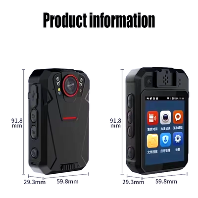 4G Wifi Bodycam Android systeem 2.4 inch touchscreen ONVIF RSTP