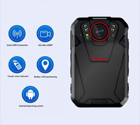 4G Wifi Bodycam Android systeem 2.4 inch touchscreen ONVIF RSTP