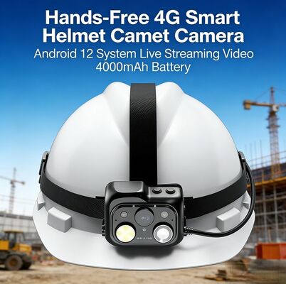 Veiligheidshelmcamera met 1,9 mm vaste lens en 8 megapixel autofocus secundaire lens voor veelzijdige industriële en bouwtoepassingen