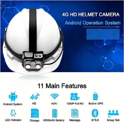 4G slimme helmcamera met realtime video PTT met cloudplatform