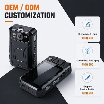 4G IP Body Worn Camera SIM B28 Band Rtmp Rtsp Onvif Recorder