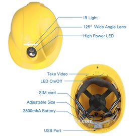 IP67 de waterdichte Wearable 4G-Camera van de Veiligheidshelm met Gegevens de In real time van 1080P uploadt