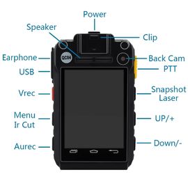 indien 4G Android Police Dragend de Videovisie van de de Cameranacht van de Lichaamszak voor Burgers