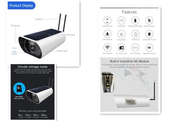 De batterij openlucht waterdichte camera van HD 4G met camera van 2 manier de audioserurity