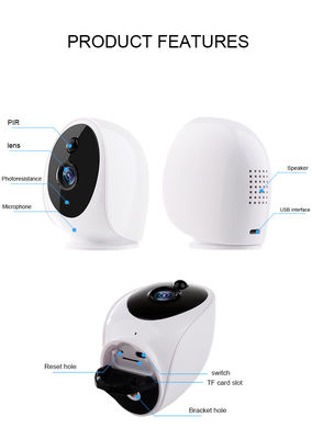 Hi3518E de Veiligheidscamera 3400mA van Soc PIR Sensor 3IR LEDs Wifi