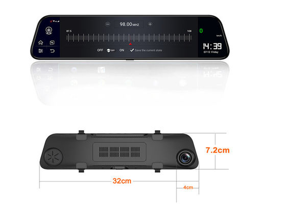 Dubbele Streepje Touche screen van 4G Camera ADAS 12,0 het“ met Omgekeerde de Autocamera van het Parkerenweergeven DVR