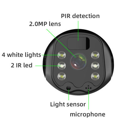 Openluchtintercom 4W 18650 Batterijptz WIFI Camera 2MP