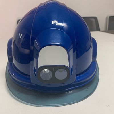 Blauwe Veiligheids Slimme Helm met Ingebouwd van de Cameragps van 4G WIFI de Tand Multiintercom Blauw Centraal Controleplatform