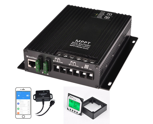 van de de Batterijmppt Zonnelast van 12V 24V 30A Dubbele van het ControlemechanismeFor RVs de Caravanboot