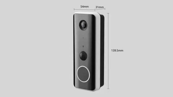 160 Videodeurbel 5200 van WIFI van de Visiehoek MAh Battery With Indoor Chime