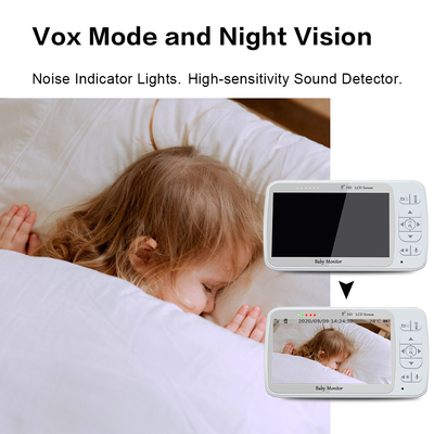 Verre 2,4 GHZ Draadloze Babymonitor 5 de Wijze van de de Vertoningssteun VOX van de Duim720p Kleur