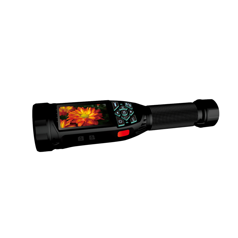 IP66 120 graden zaklamp camera recorder met hoge helderheid LED zaklamp