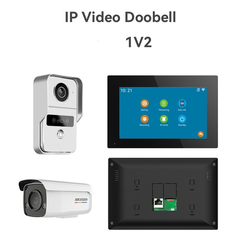 Zwarte WIFI video deurbel met 166° Wide Visual Angle SD kaart opname en bewegingsdetectie