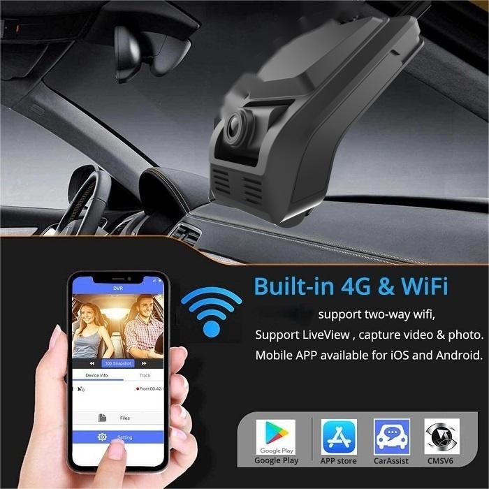 1080P 4G Dashcam met ADAS DMS all-in-one Parkeerbewaking voor wagenparkbeheer