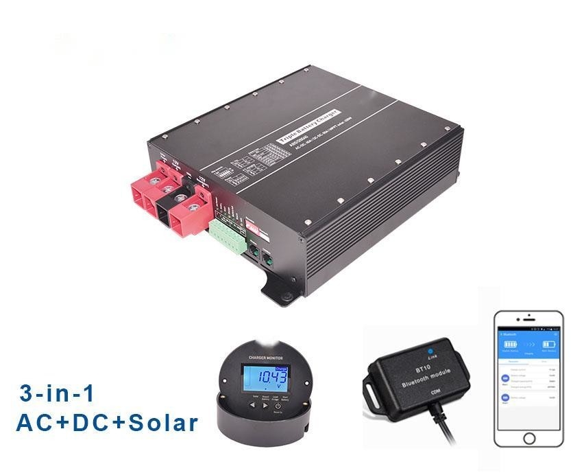 12V 30A Zonne-MPPT 250W 12V 20A Smart Battery Charger voor RV Max Current 12A Accessoires Monitor MT-2 Temperatuur sensor