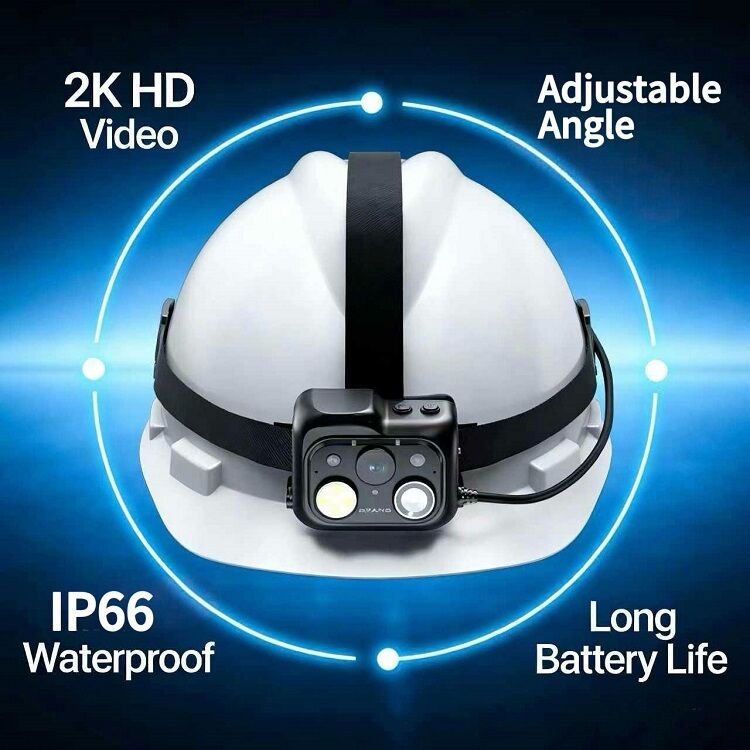 Veiligheidshelmcamera met Nano SIM-kaart en TF-kaartopslagopties, LED-lampje en ondersteuning voor cluster PTT-intercom en AI-algoritmen