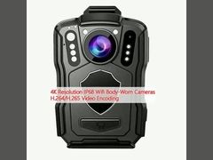 4K-resolutie IP68 Wifi Body-Worn Camera's H.264/H.265 Video codering
