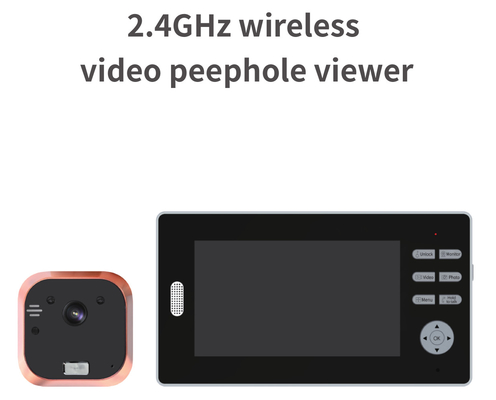 2.4GHz de Videodeurbel van WIFI 7 duim - hoge Definitielcd Kijkglas Videodeurbel